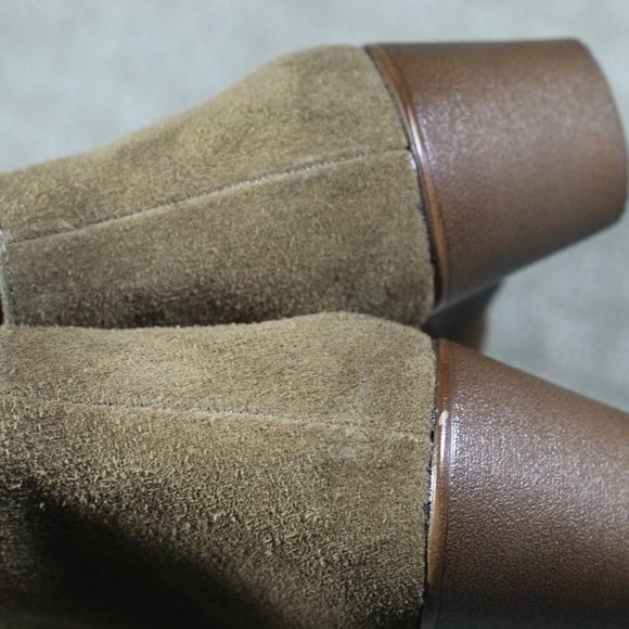 Munro "Drew" Size 9 Brown Suede 2" Wedge Ankle Booties - Picture 5 of 6
